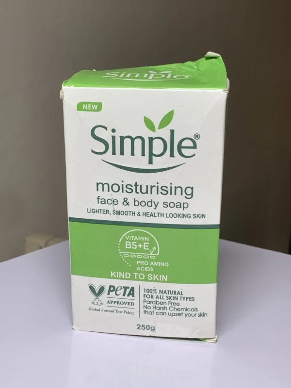 SIMPLE Moisturising Face & Body Soap (250g)