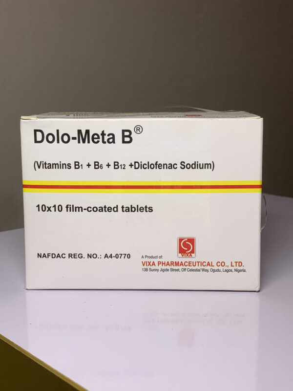 DOLO META B TABLETS - (VITAMIN B1 B6 B12/ DICOFENAC SODIUM 50/50/50/150MG)